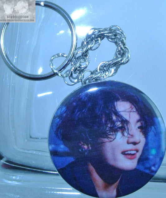 BTS BUTTON KEYCHAIN KEYRING JEON JUNGKOOK LOTTE PROFILE SMILE KEY CHAIN RING