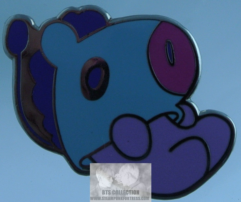 BTS ENAMEL PIN BADGE BUTTON SILVER BT21 MANG FALLING J-HOPE PINS OVER FLOWERS