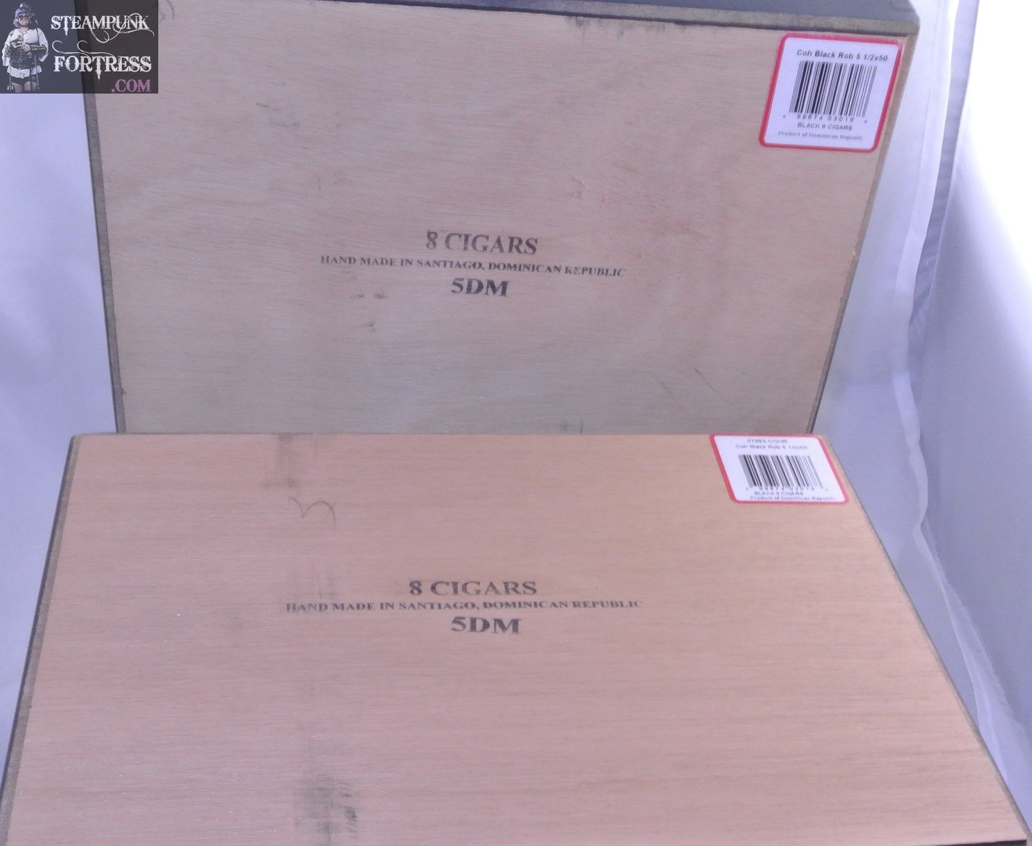 BLACK LOT OF 2 COHIBA WOOD CIGAR BOX EMPTY FOR CRAFTS DESTACH ETC