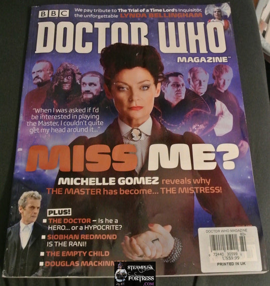DOCTOR WHO DR WHO MAGAZINE UK #480 MISS ME THE MASTER MICHELLE GOMEZ