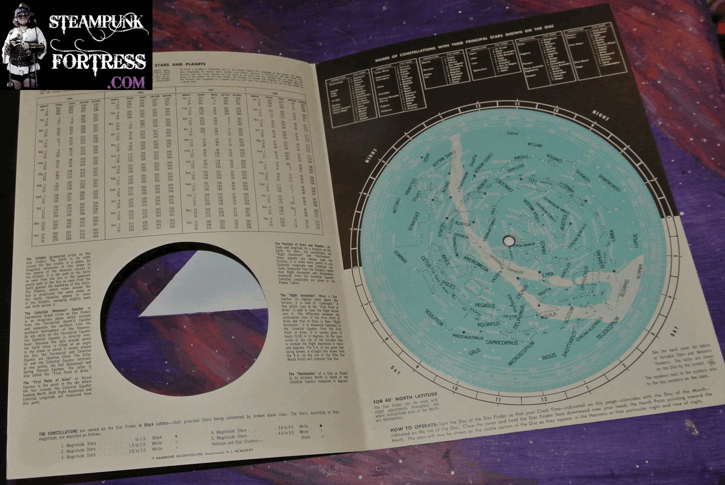VINTAGE 1977 HAMMOND STAR FINDER HOME PLANETARIUM NORTHERN HEMISPHERE ASTRONOMY