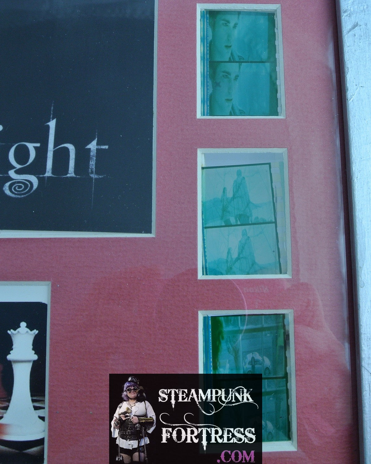 *RARE* TWILIGHT BOOK COVERS GENUINE FILM CELLS PHOTOS FRAMED MATTED EDWARD BELLA RED RIBBON