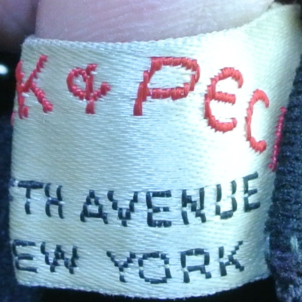 VINTAGE BLACK WRIST LENGTH GLOVES MESH SIDES PECK & PECK MADE IN GERMANY WEST ZONE- MASS PRODUCED