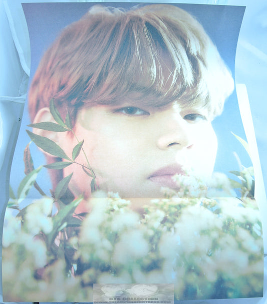 BTS V KIM TAEHYUNG FOLDED POSTER CLOSE COLOR 11.75" X 16.5" HYBE INSIGHT LIMITED EDITION OFFICIAL MERCHANDISE