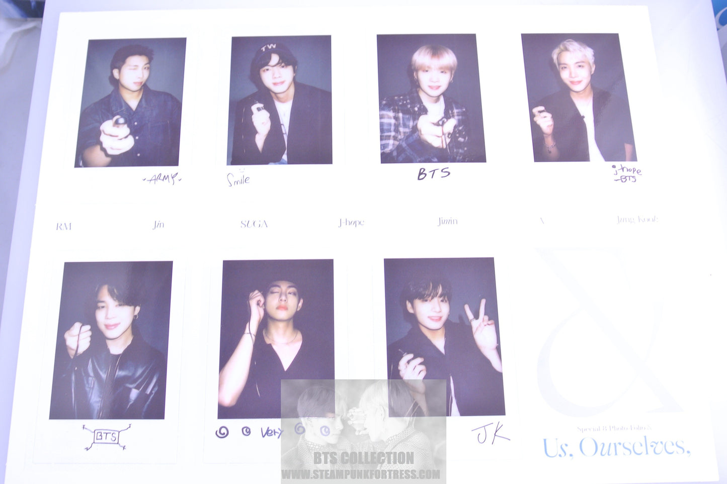 BTS US OURSELVES WE SPECIAL PHOTOFOLIO POLAROID PHOTOS SHEET BOOK GROUP JIN SUGA J-HOPE RM JIMIN V JUNGKOOK NEW OFFICIAL MERCHANDISE