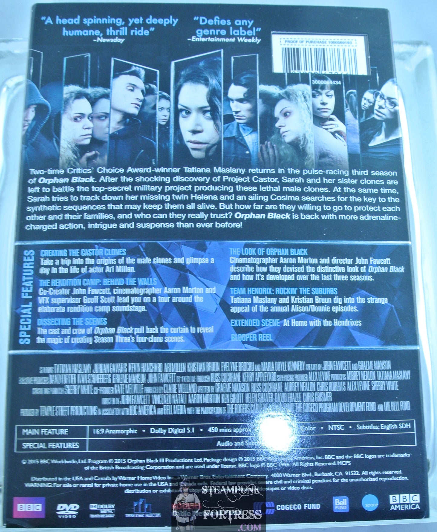 ORPHAN BLACK BUNDLE DVDS SEASON 1 & 2 & 3 SET TATIANA MASLANY GOOD - MASS PRODUCED