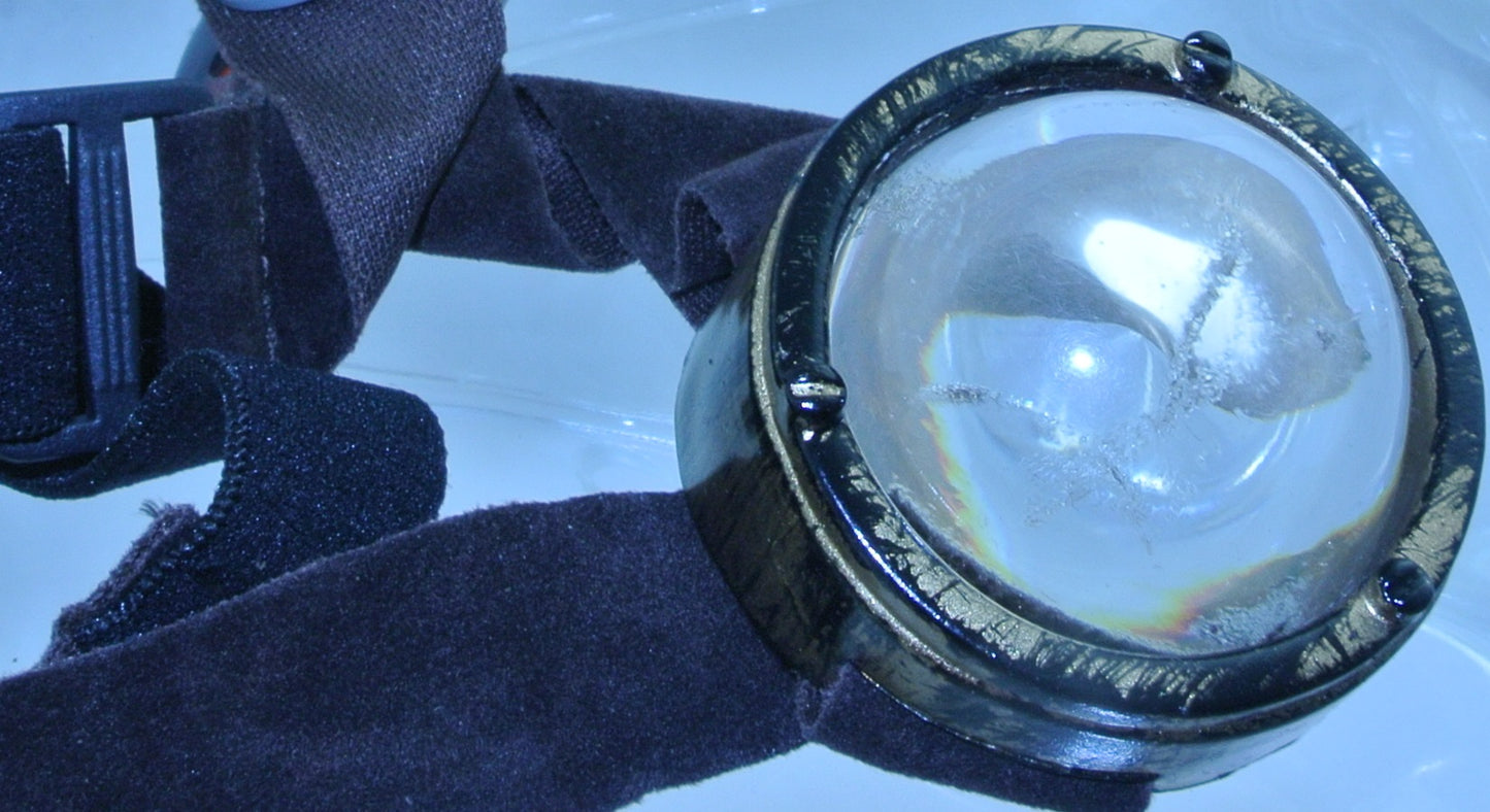 BRASS GOLD CLEAR LENS ROUND SMALL STEAMPUNK MONOCLE GOGGLES COSPLAY COSTUME- MASS PRODUCED