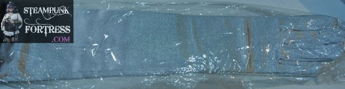 SILVER OPERA LENGTH OVER ELBOW SHINY GLOVES MARILYN MONROE 80S COSPLAY COSTUME HALLOWEEN- MASS PRODUCED