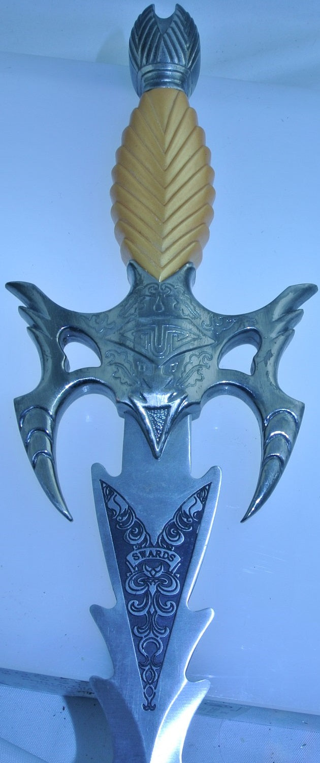 GENUINE REAL AUTHENTIC SCA RENAISSANCE SWARDS SWORD CUTLASS KATANA WITH BLACK FAUX LEATHER SHEATH SCABBARD - MASS PRODUCED