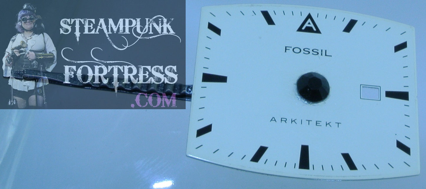 BOBBY PIN SILVER AUTHENTIC GENUINE CLOCK FACE WATCH DIAL FOSSIL BLACK SWAROVSKI CRYSTAL STARR WILDE STEAMPUNK FORTRESS