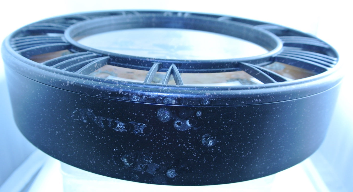 STARR WILDE STEAMPUNK CLOCK WATCH GEARS BLACK ROUND STERLING NOBLE GEARS WINGS BOW FORTRESS