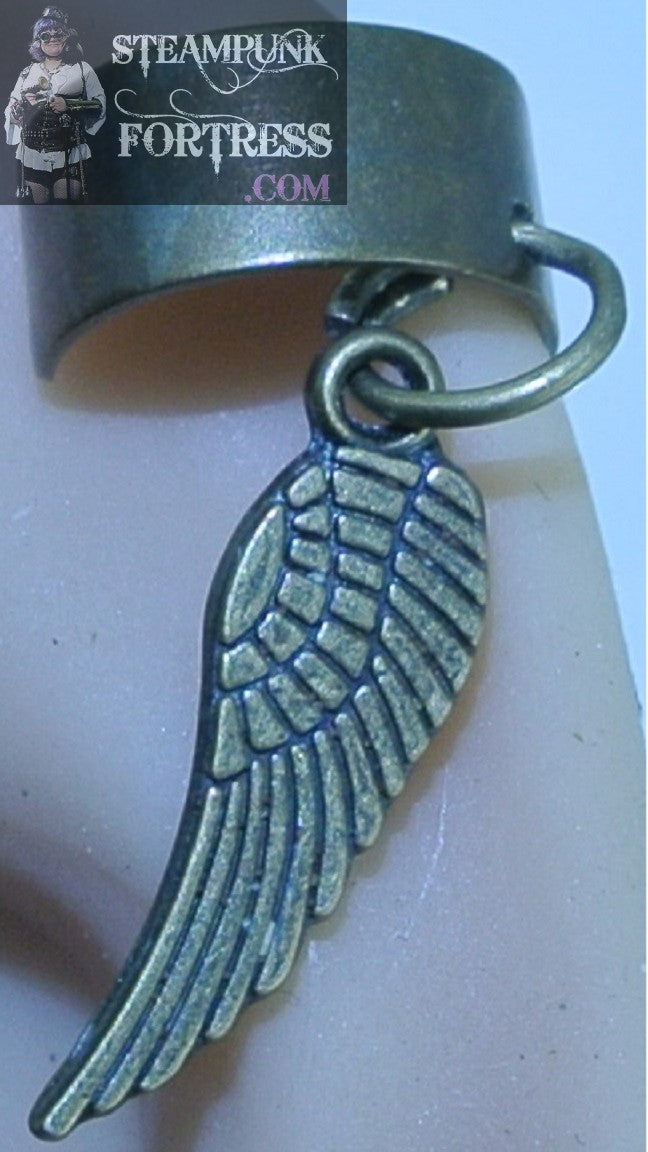 CUFF BRASS WING SMALL EAR CUFF FAIRY NON PIERCED NON PIERCING STARR WILDE STEAMPUNK FORTRESS