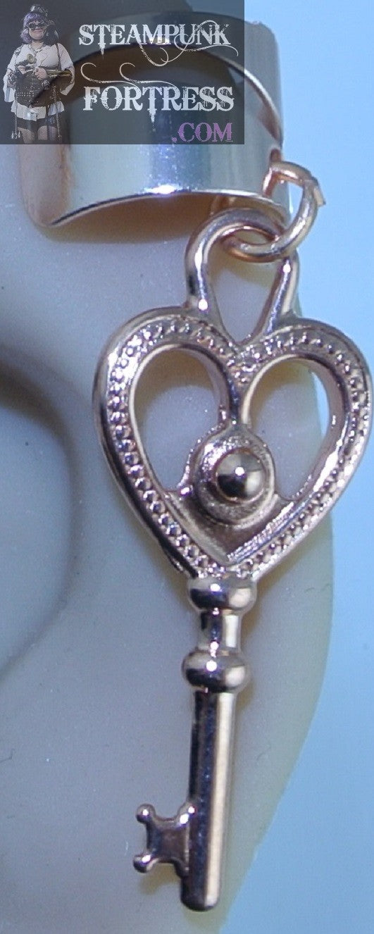 CUFF COPPER BRIGHT SPLIT KEY EAR CUFF NON PIERCED NON PIERCING STARR WILDE STEAMPUNK FORTRESS