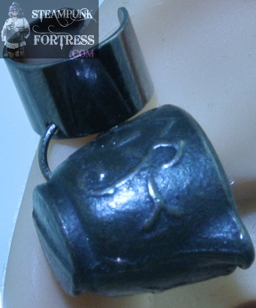 CUFF GUNMETAL CUP TINY EAR CUFF DOLL DOLLHOUSE VINTAGE HALLOWEEN NON PIERCED NON PIERCING STARR WILDE STEAMPUNK FORTRESS