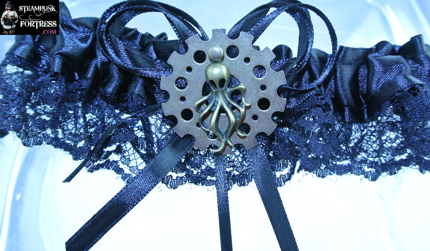 BLACK BRASS OCTOPUS BRASS XL WATCH CLOCK SPOKE GEAR GARTER SEAT AVAILABLE UNDER THE SEA ARIEL AQUAMAN COSPLAY COSTUME HALLOWEEN STARR WILDE STEAMPUNK FORTRESS