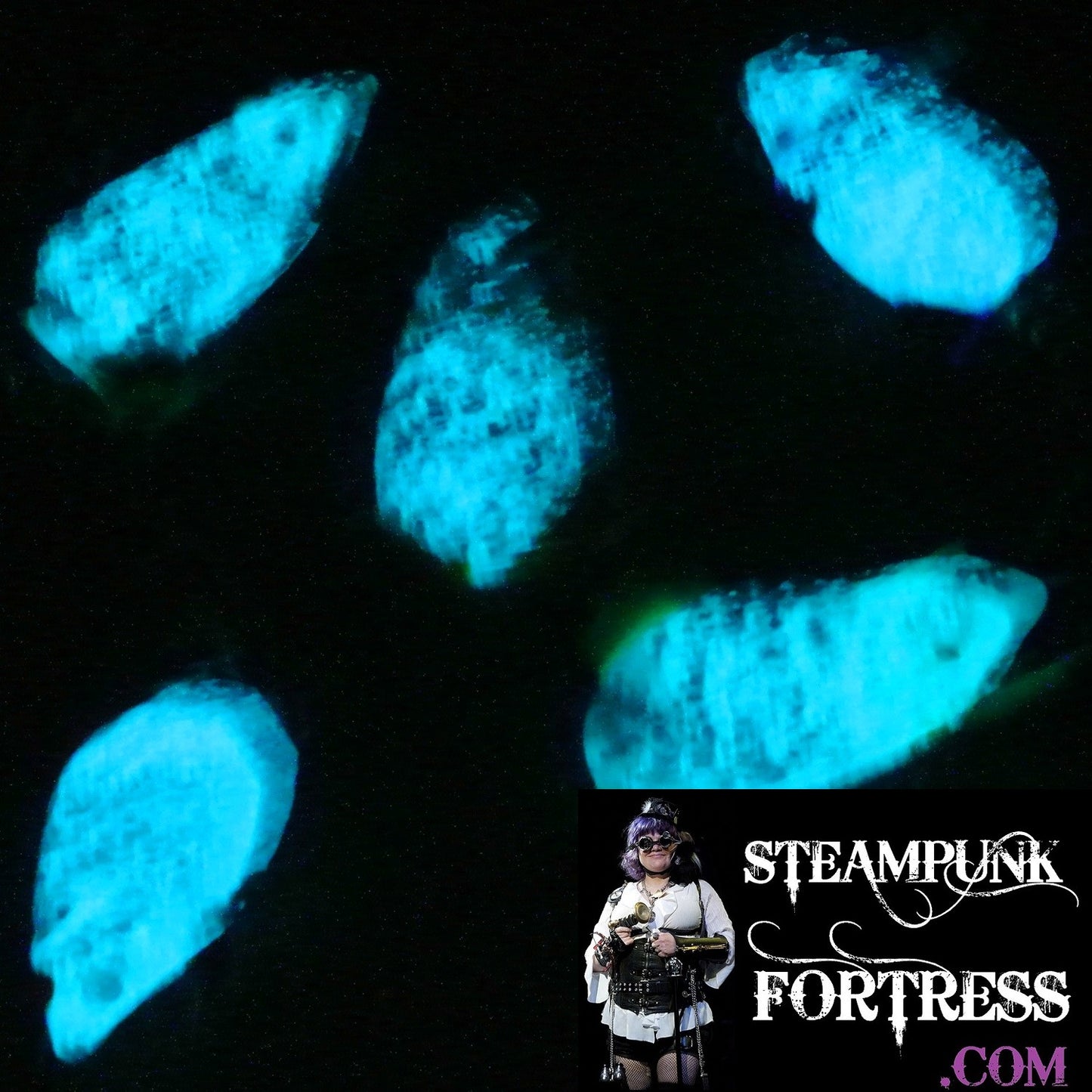 GLOW IN THE DARK ORANGE GLASS FROG BLACK SUEDE CORD NECKLACE STARR WILDE STEAMPUNK FORTRESS