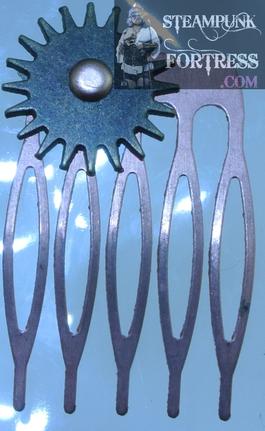 HAIR COMB COPPER KINETIC SPINS SPINNING GEAR BRASS SOLID TH WATCH CLOCK STARR WILDE STEAMPUNK FORTRESS