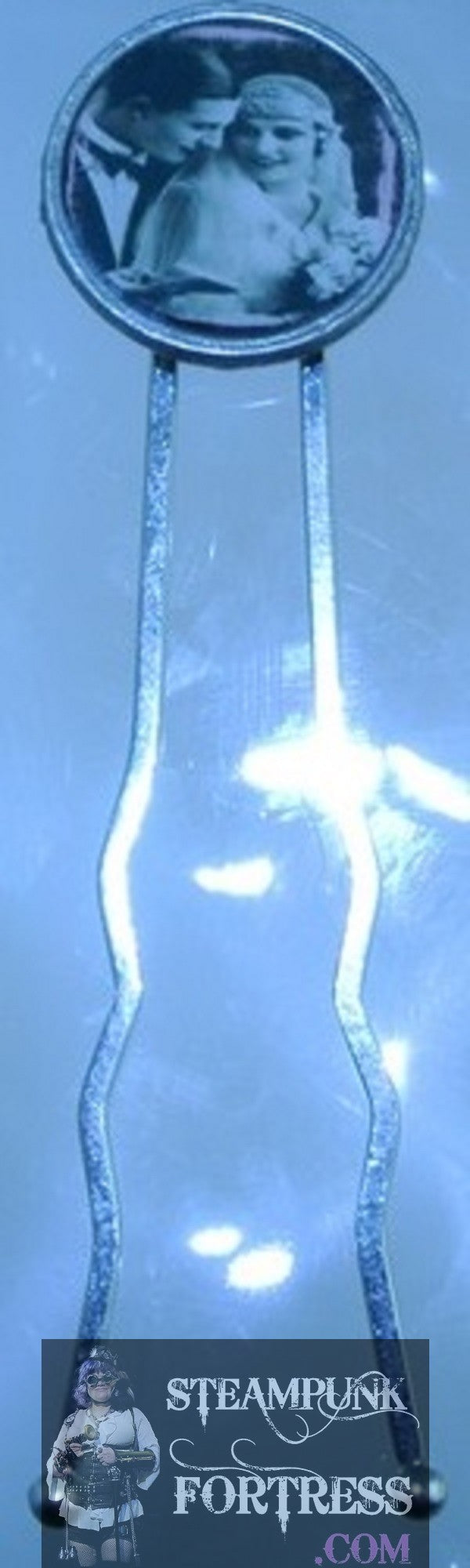 HAIR PICK SILVER VINTAGE LADIES BRIDAL COUPLE SHOULDER WEDDING BRIDE GROOM STARR WILDE STEAMPUNK FORTRESS VICTORIAN