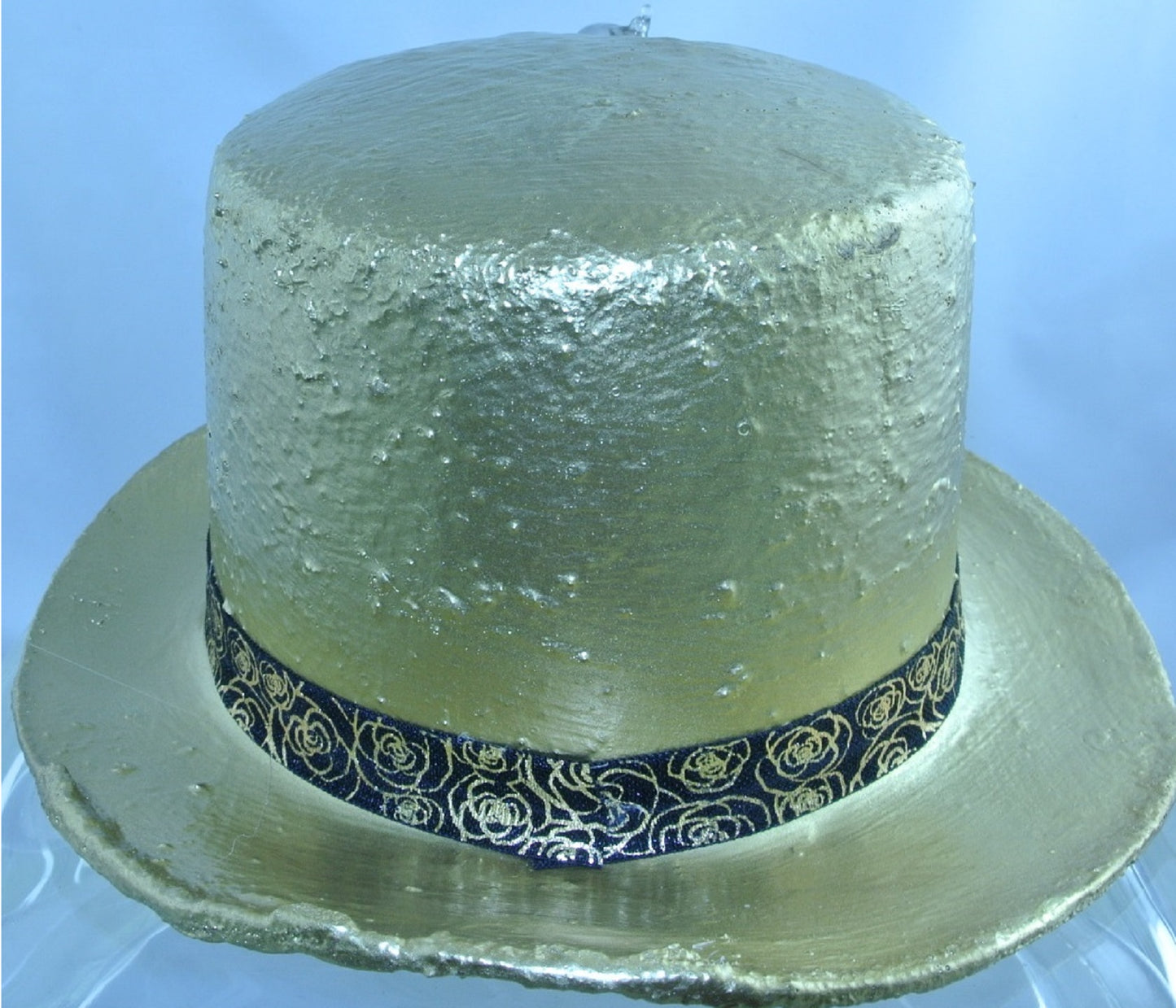 BRASS ROCKET FRONT WATCH CLOCK FACE DIAL BLACK SWAROVSKI CRYSTAL BRASS XL GEAR BLACK GOLD FLOWER RIBBON BAND LARGE TOP HAT STARR WILDE STEAMPUNK FORTRESS