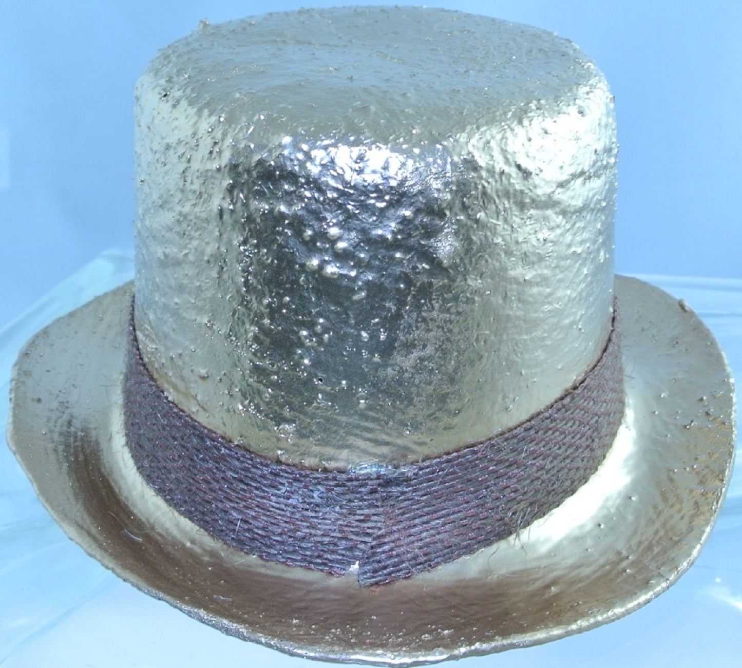 ROSE GOLD COPPER TRAIN BROWN BURLAP JUTE RIBBON SMALL MINI TOP HAT STARR WILDE STEAMPUNK FORTRESS