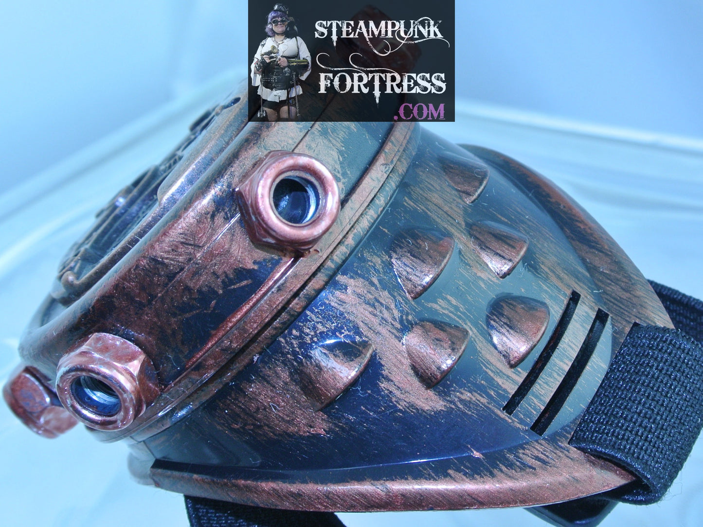 MONOCLE COPPER FAUX COPPER MOVEMENT STUDDED GOGGLES STARR WILDE STEAMPUNK FORTRESS