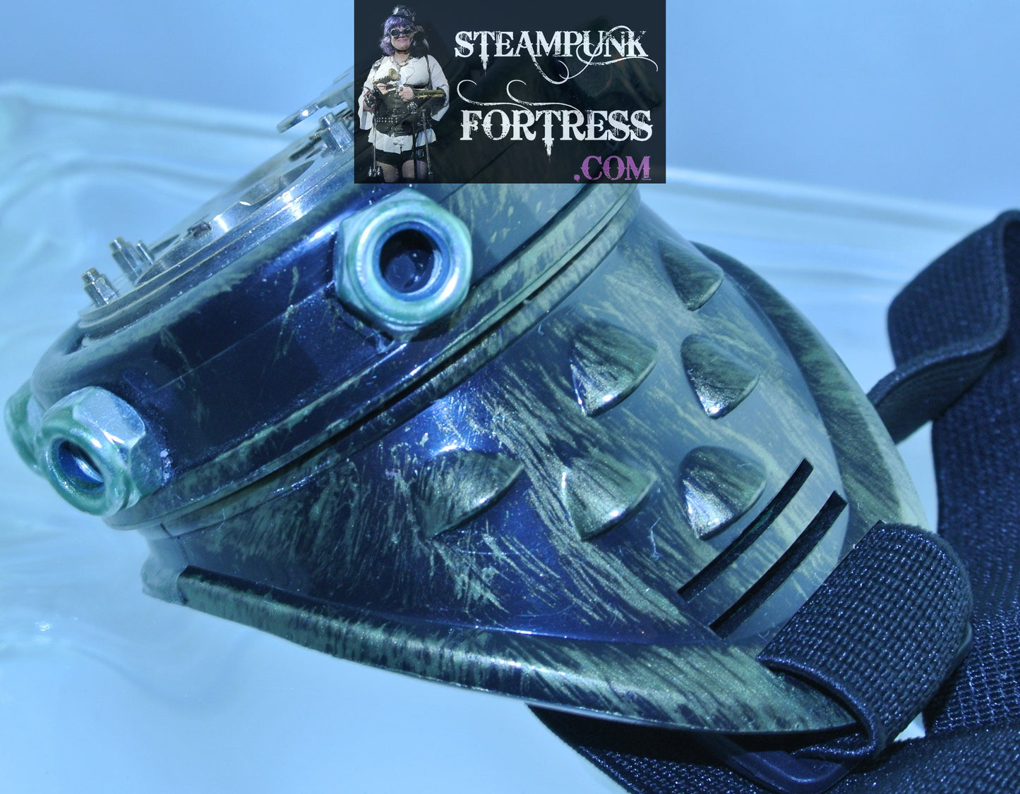 MONOCLE GREEN AUTHENTIC GENUINE WATCH CLOCK ADMIRAL COMPLETE MOVEMENT STUDDED GOGGLES STARR WILDE STEAMPUNK FORTRESS