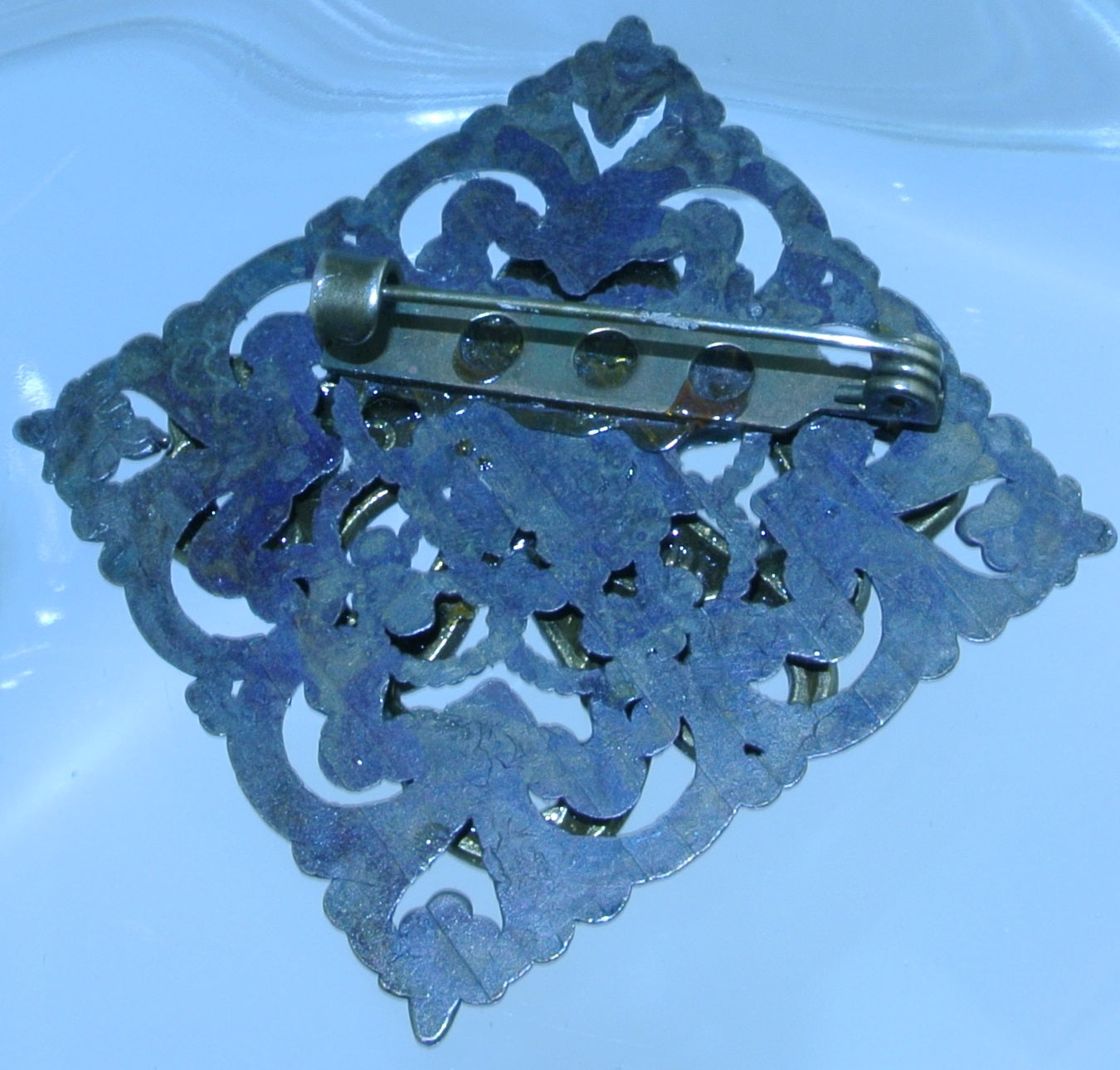 BRASS OCTOPUS FILIGREE SQUARE PIN BROOCH STARR WILDE STEAMPUNK FORTRESS HALLOWEEN UNDER THE SEA ARIEL URSULA AQUAMAN COSPLAY COSTUME