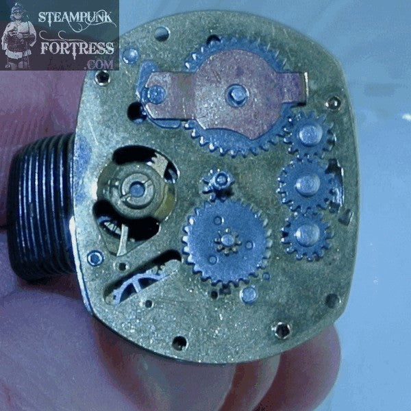 BRASS SPRING MOVEMENT COMPLETE AUTHENTIC GENUINE WATCH CLOCK SQUOVAL SPRING STRETCH RING STARR WILDE STEAMPUNK FORTRESS