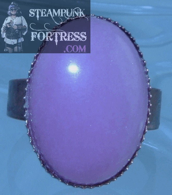 COPPER RHODOCHROSITE GEMSTONES STONE 13MM X 18MM ADJUSTABLE RING STARR WILDE STEAMPUNK FORTRESS