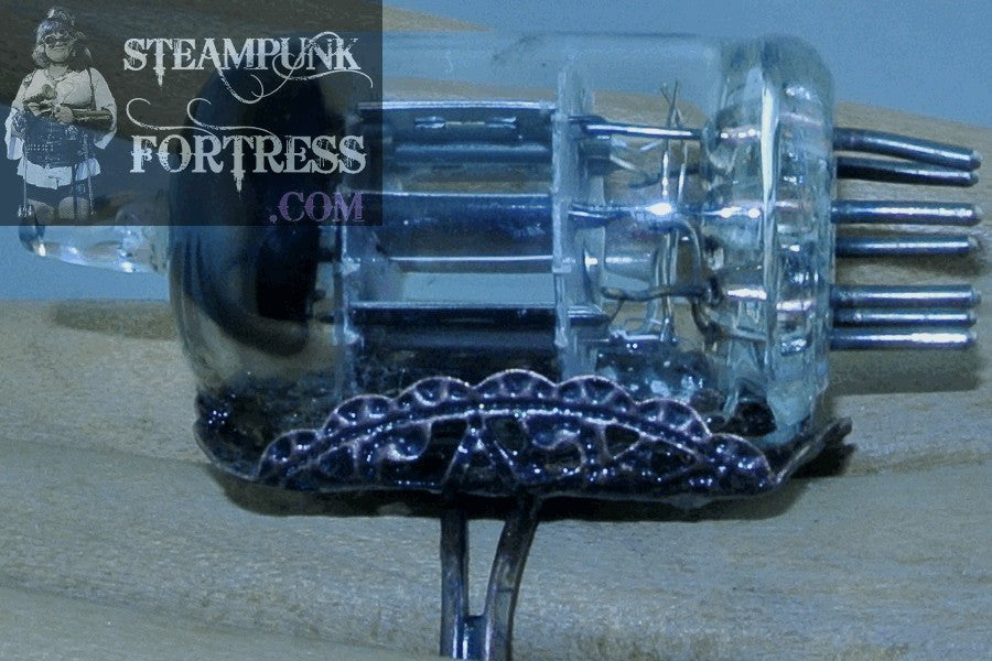 COPPER VINTAGE ROCKET TUBE GLASS #2 FILIGREE GENUINE AUTHENTIC ADJUSTABLE RING STARR WILDE STEAMPUNK FORTRESS