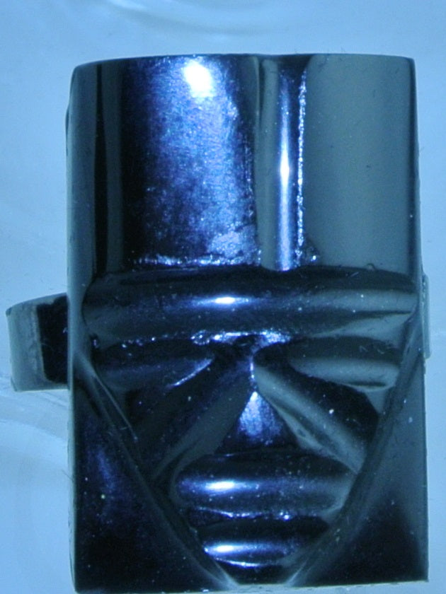 CLIPS SILVER SCREWBACK TIKI MAN ONYX GEMSTONE SILVER CLIP ONS EARRINGS STARR WILDE STEAMPUNK FORTRESS SET AVAILABLE