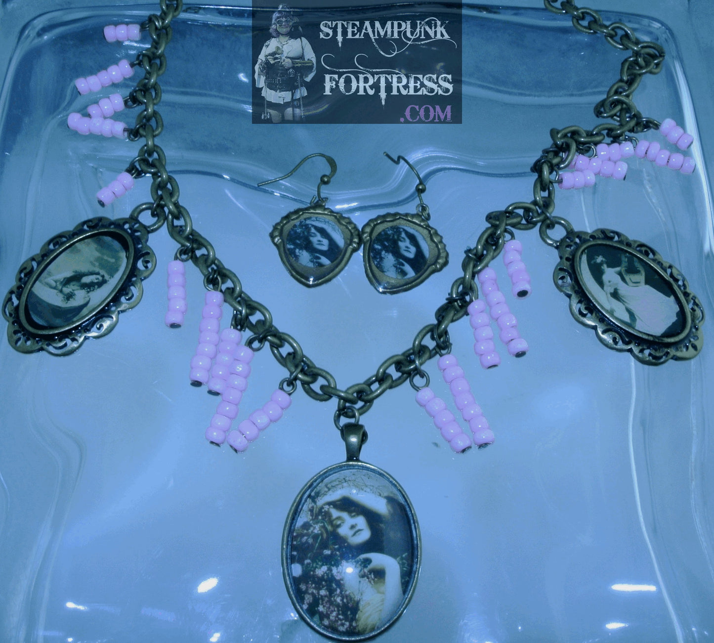 BRASS SHIELD VINTAGE LADIES WILDFLOWERS PIERCED EARRINGS SET AVAILABLE STARR WILDE STEAMPUNK FORTRESS