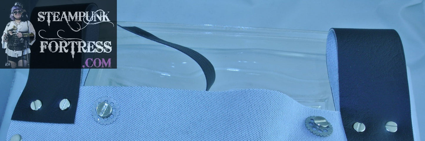 TEA CUP HOLDER FAUX LEATHER VEGAN BLACK PLAIN PURPLE HEAVY SET SILVER TRIM DUELING DUELLING SAUCER COSTUME COSPLAY STARR WILDE STEAMPUNK FORTRESS