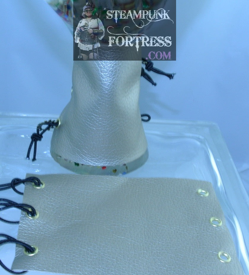 WRISTBAND GOLD VEGAN FAUX LEATHER BRASS OPEN WATCH CLOCK GEAR GOLD EYELET CUFF WRIST BAND STARR WILDE STEAMPUNK FORTRESS SET AVAILABLE BESPOKE CUSTOM SIZING AVAILABLE