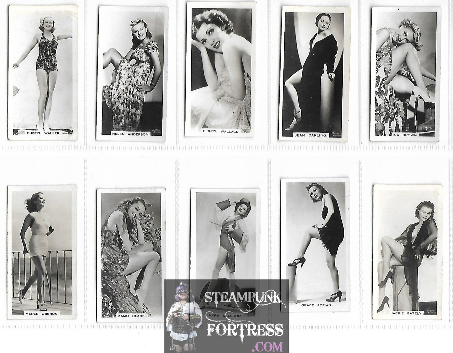 LOT OF 59 CARRERAS CIGARETTE CARDS HOLLYWOOD STARLETS HEDY LAMARR SONJA HENIE ANNABELLA