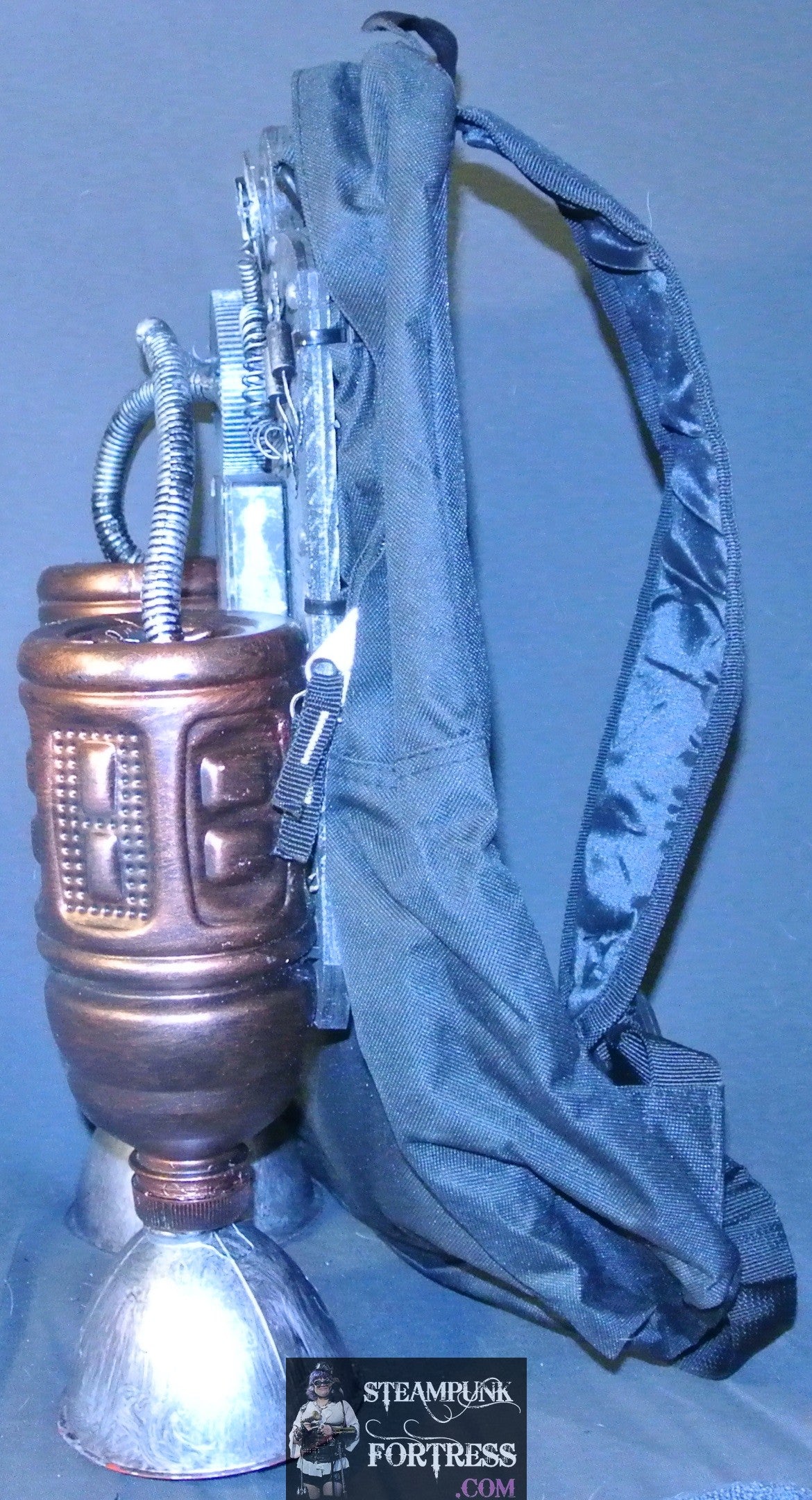 BACKPACK STEAMPUNK PURSE ROCKET PACK BLACK LARGE ROOMY LIGHTS UP DIESELPUNK