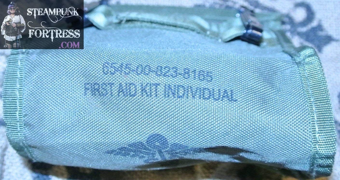 ARMY FIRST AID KIT INDIVIDUAL 6546-00-823-8165 GREEN BAG EMPTY MILITARY MEDIC