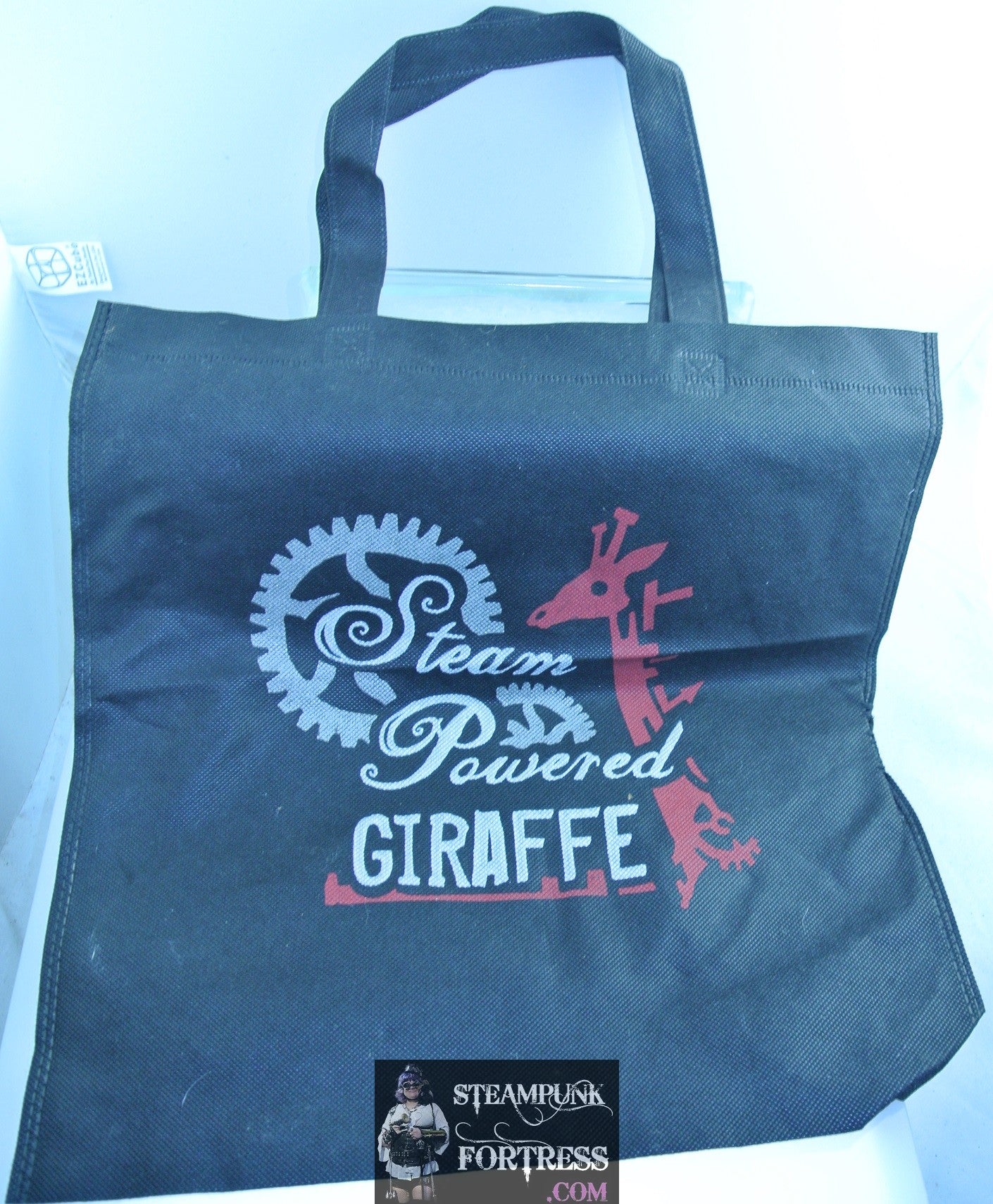 STEAMPOWERED GIRAFFE BLACK TOTE BAG STEAM POWERED STEAMPUNK BAND