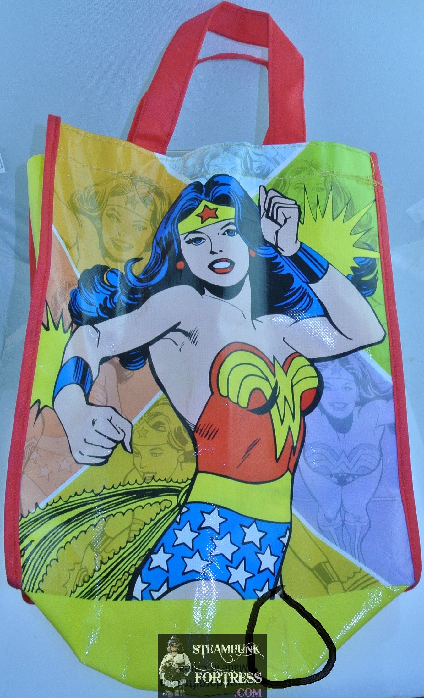 WONDER WOMAN YELLOW RED TOTE BAG DC COMICS