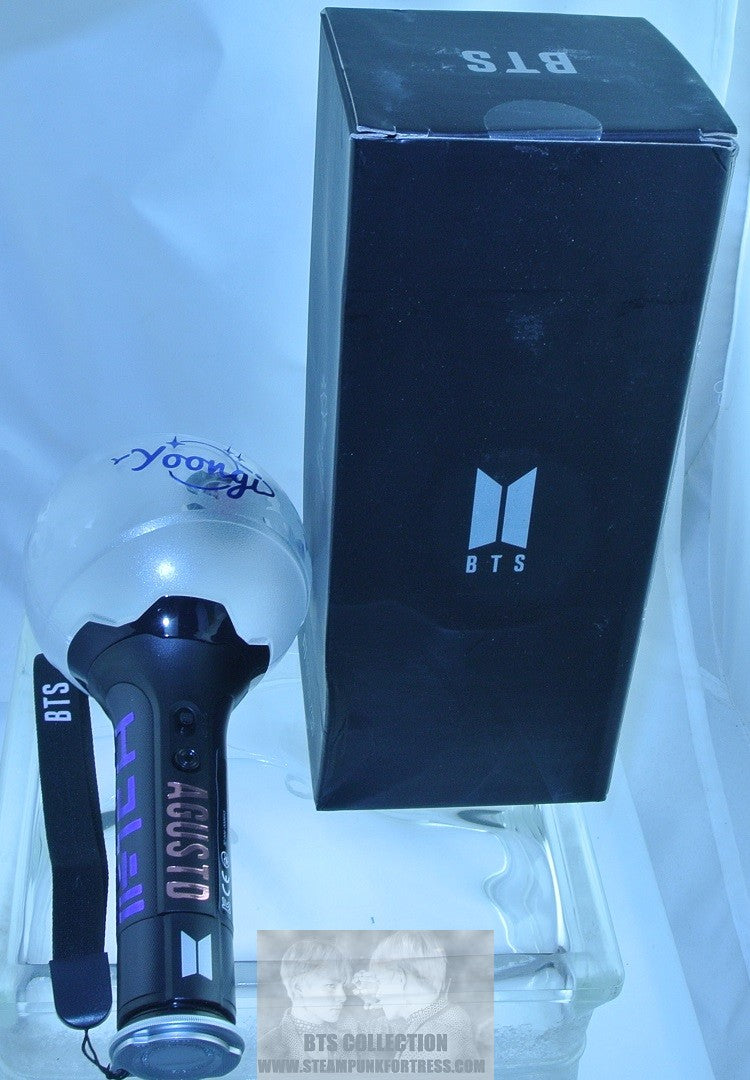 BTS ARMY BOMB VERSION 3 IN BOX HAS JUNGKOOK SUGA YOONGI AGUST D FIRE DECALS JUNGKOOK V JIMIN RM J-HOPE SUGA JIN