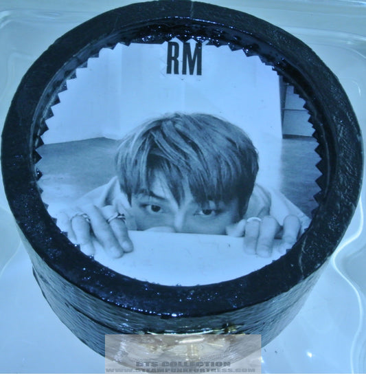 BTS RM KIM NAMJOON ROUND BLACK TRINKET BOX TREASURE JEWELRY