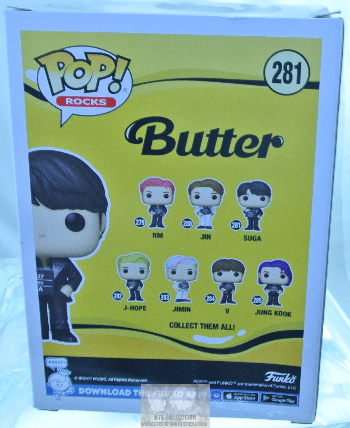 BTS FIGURE FUNKO POP ROCKS BUTTER LINEUP SUGA MIN YOONGI NEW IN BOX #281 OFFICIAL MERCHANDISE