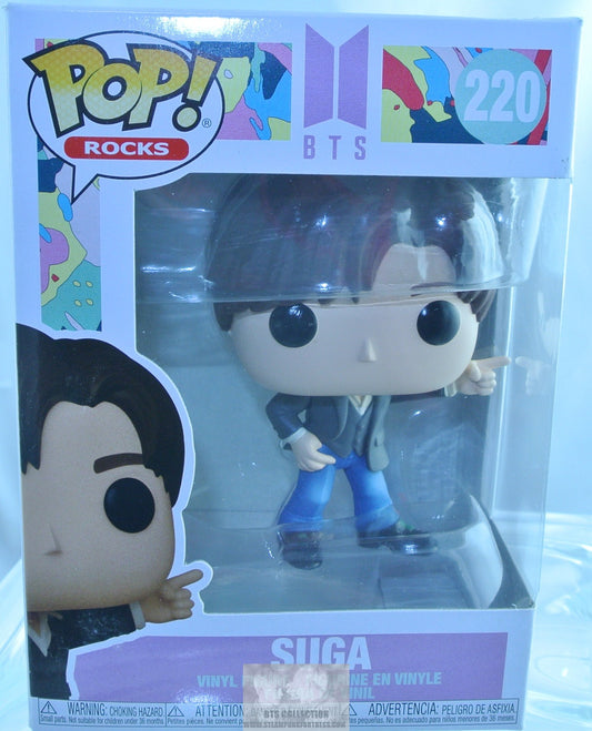 BTS FIGURE FUNKO POP ROCKS DYNAMITE SUGA MIN YOONGI NEW IN BOX #220 OFFICIAL MERCHANDISE