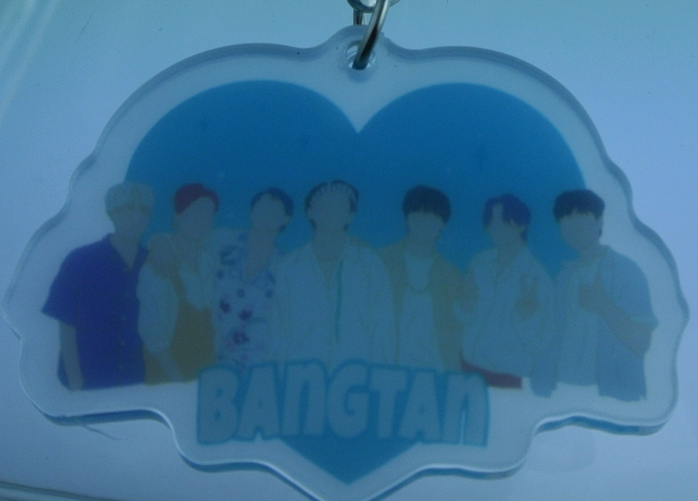 BTS KEYCHAIN ACRYLIC GROUP BANGTAN BLUE KEYRING JUNGKOOK V JIMIN RM J-HOPE SUGA JIN KEY CHAIN RING- MASS PRODUCED