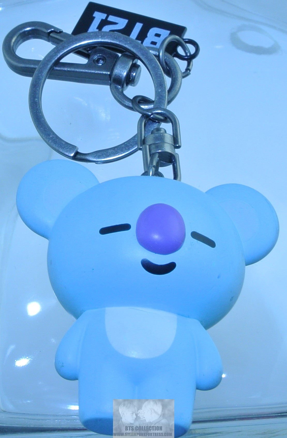 BTS KEYCHAIN BT21 KOYA RM KIM NAMJOON 3D OFFICIAL CLASP GUNMETAL KEYRING KEY RING CHAIN