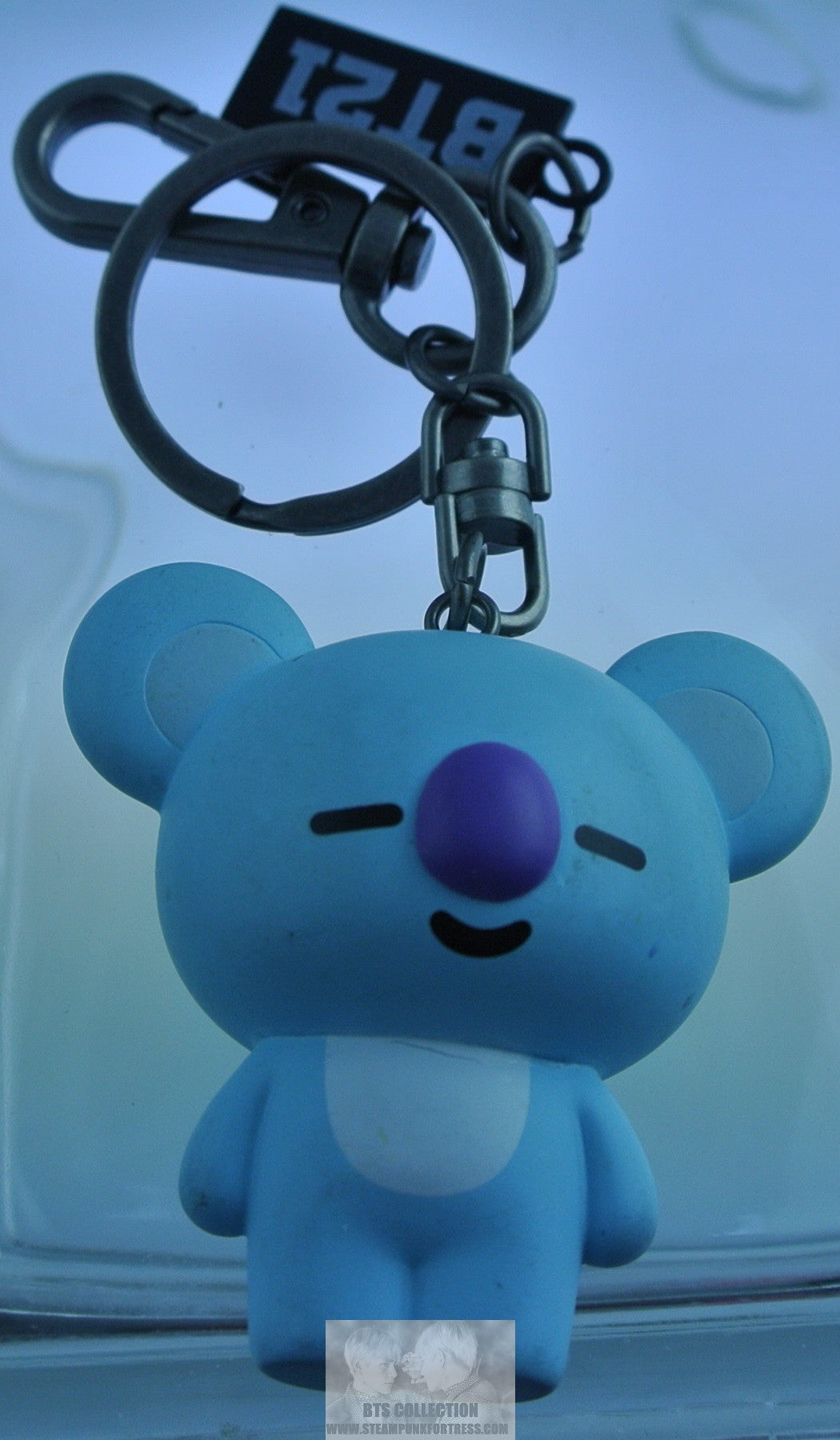 BTS KEYCHAIN BT21 KOYA RM KIM NAMJOON 3D OFFICIAL CLASP GUNMETAL KEYRING KEY RING CHAIN