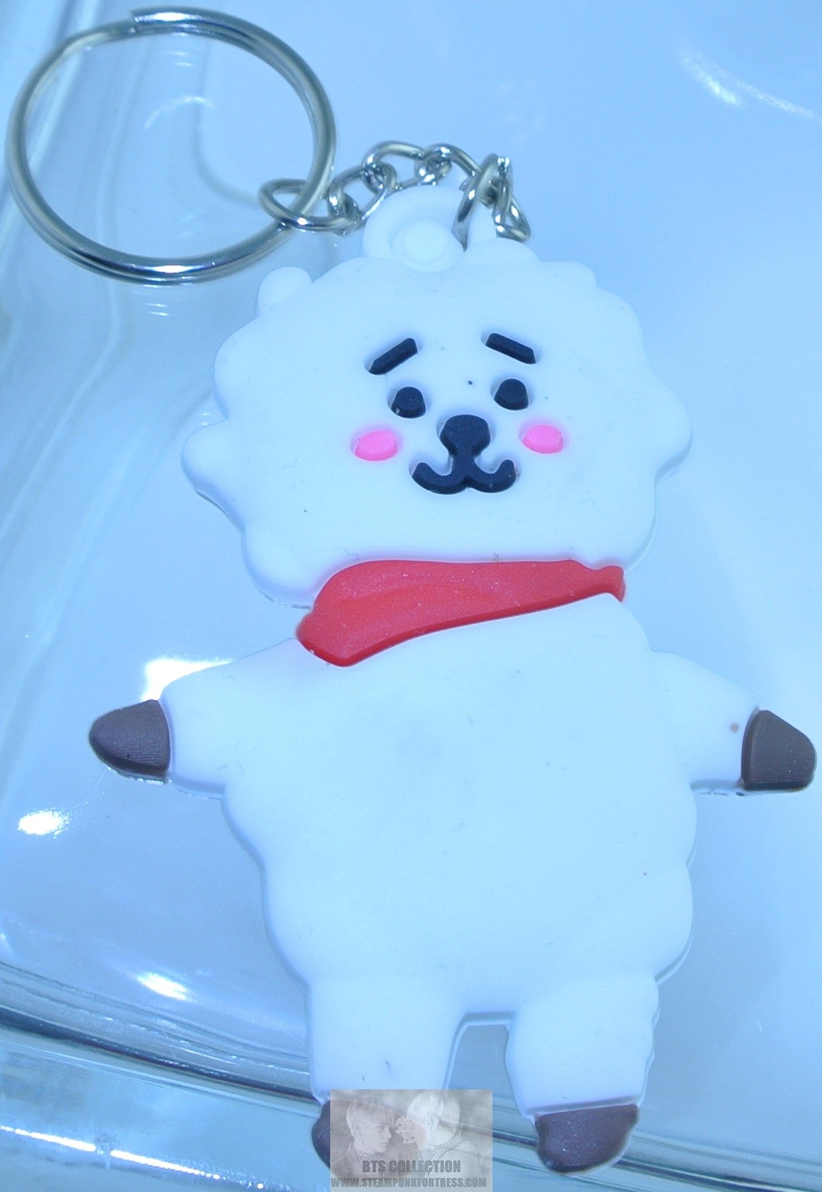 BTS KEYCHAIN BT21 RJ JIN KIM SEOKJIN 2D FLAT KEYRING KEY RING CHAIN