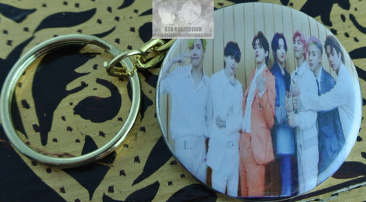 BTS BUTTON GOLD KEYCHAIN KEYRING GROUP BUTTER MUSIC VIDEO JUNGKOOK V JIMIN RM J-HOPE SUGA JIN KEY CHAIN RING