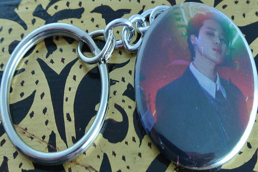 BTS BUTTON KEYCHAIN KEYRING PARK JIMIN ALLEY CAT KEY CHAIN RING