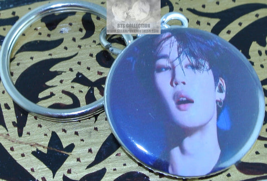 BTS BUTTON KEYCHAIN KEYRING PARK JIMIN PERFORMANCE CLOUT KEY CHAIN RING